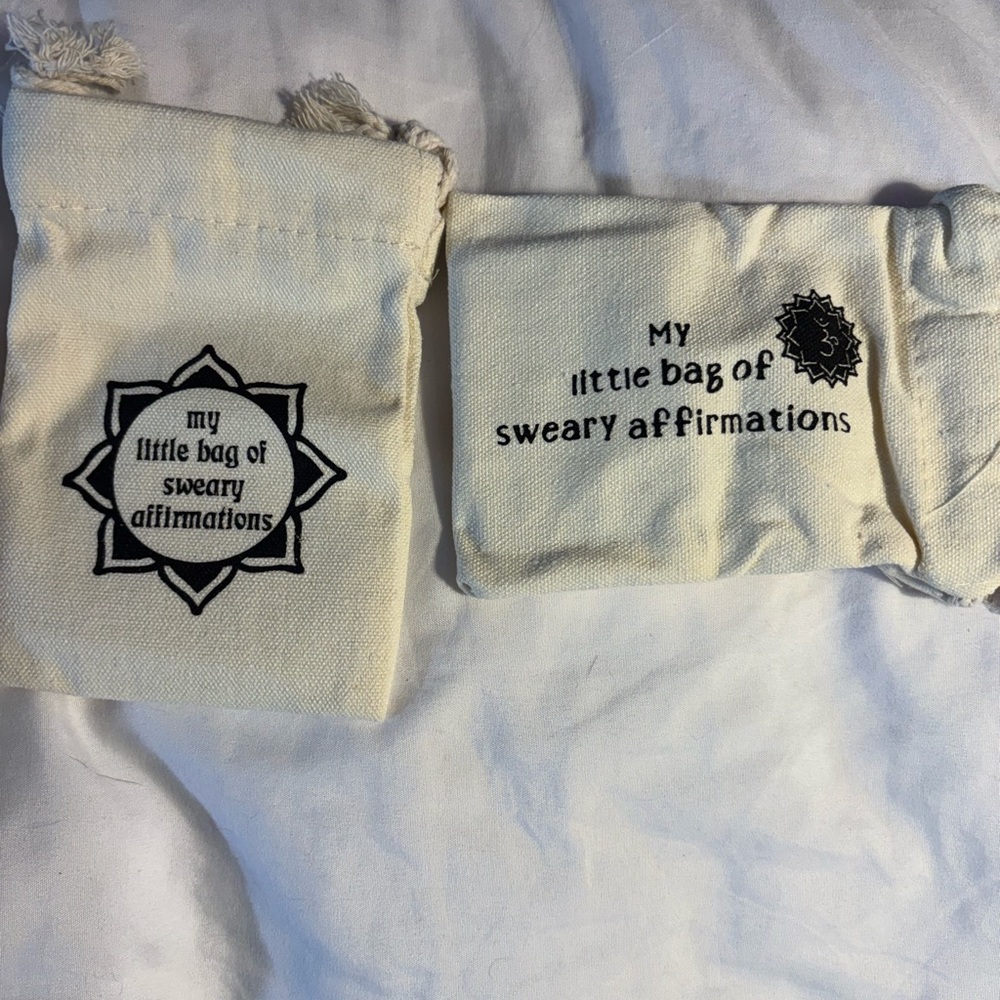 Sweary Affirmation Cards With Cute Canvas Bag. New in Plastic. Personal Growth!